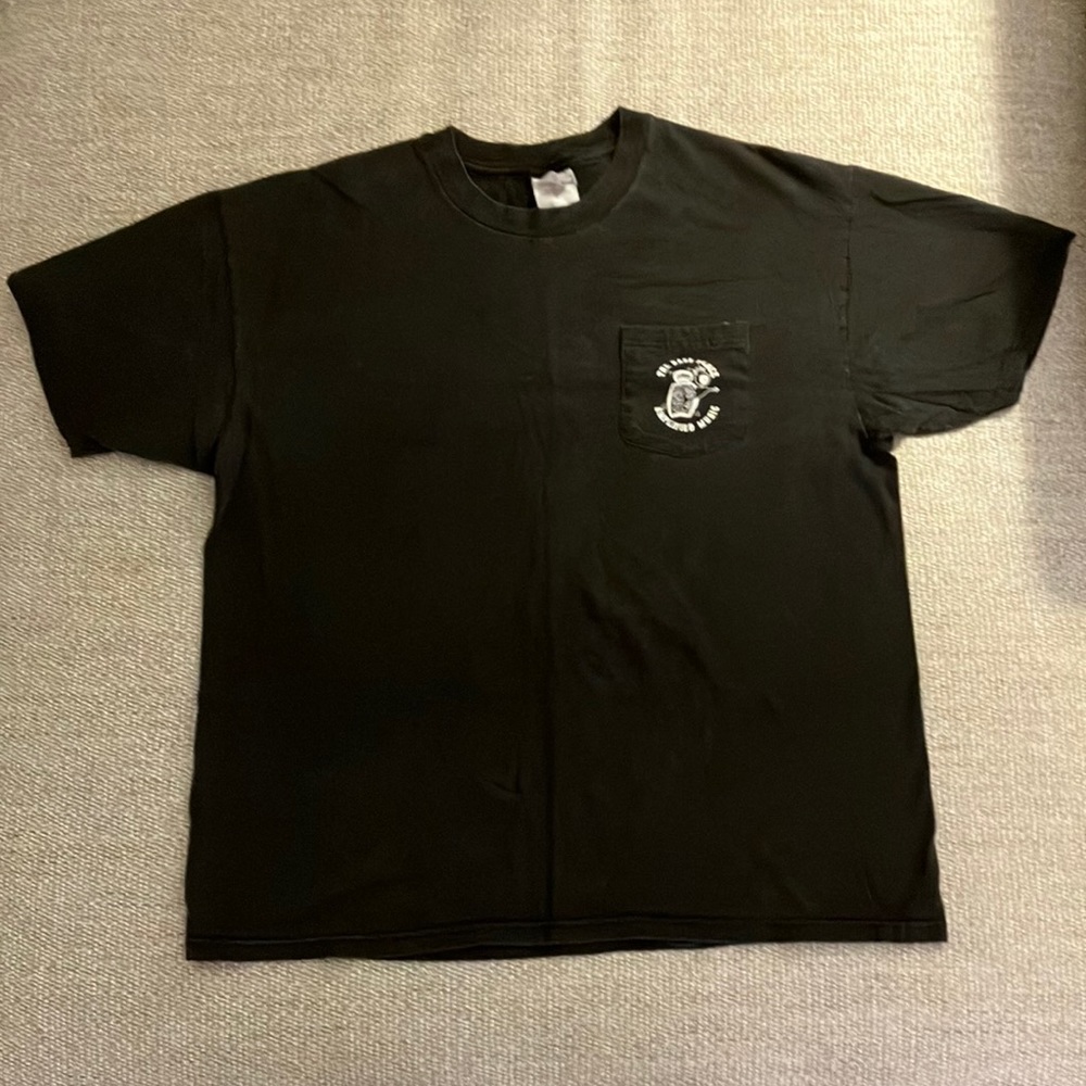 Vintage The Bass Place Amplified Music Store Pocket Tee XL